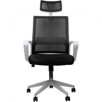 Silla de Escritorio Century Thinia Home con Ruedas Blanco/Negro 109-119x95x67 cm