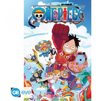 Maxi Poster Abystyle One Piece Egghead Cover - Tamaño grande, diseño de alta calidad, imagen del anime One Piece, ideal para decoración de habitaciones y coleccionistas