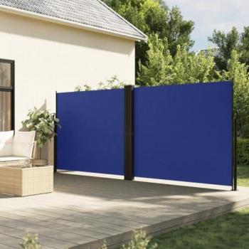Toldo lateral retráctil 180x600 cm color negro, crema, azul, pantalla de privacidad, mosquitera impermeable, sombrilla para jardín balcón patio terraza