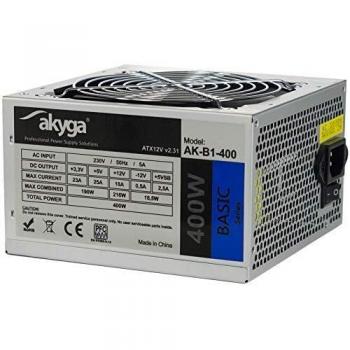 Akyga Basic 500W ATX Power Supply with 12cm Fan, P4, PCI-E, 3x SATA, AK-B1-500
