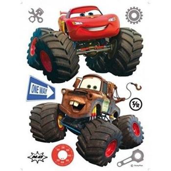 Cars - Toon, Camión Monstruo Mate Y Rayo McQueen Pegatina Para Pared
