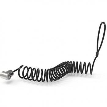 Candado de cable en espiral universal con llave para laptops MacBook y notebooks, compatible con ranura de seguridad