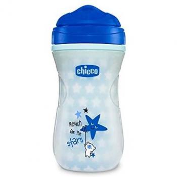 Chicco Vaso Térmico Smart Glowing Luminoso Azul 266 ml +14 Meses