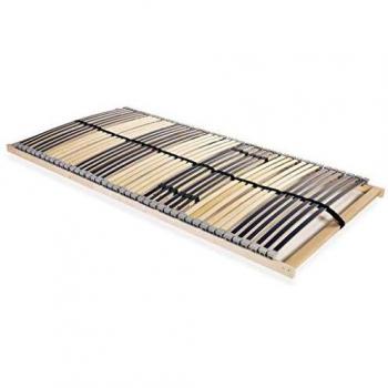 vidaXL Somier Láminas 42 Listones 7 Regiones Madera 140x200 cm Cama Mueble