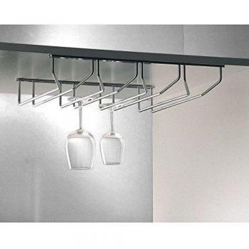 Soporte para copas de vino o champagne - De acero - Para cocina, bares o restaurantes, 2 soportes