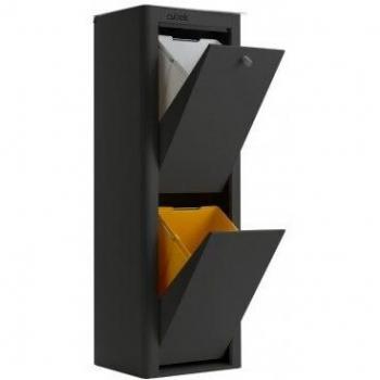 DON HIERRO - CUBEK - Cubo de basura y reciclaje lacado, 2 cubos gran capacidad