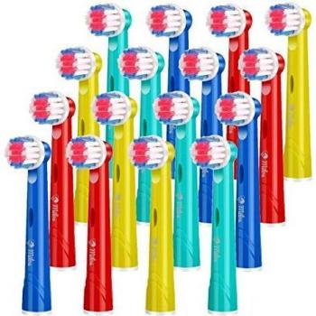 Cabezales para Cepillo de Dientes Infantiles de Milos Compatibles con Cabezales Oral B/Paquete de 16 Cabezales Recambio Oral B Niños