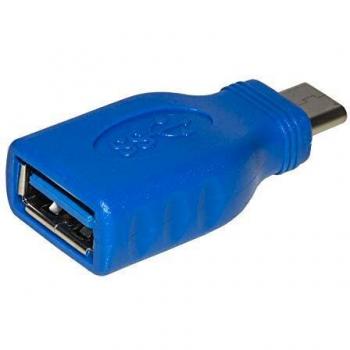 Adaptador USB Tipo C Macho a USB 3.0 Hembra - Alta Velocidad de Transferencia, Color Negro