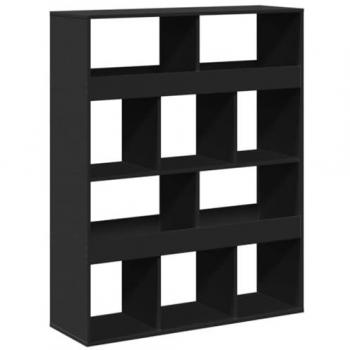 Estantería de madera de ingeniería negra 100x33x125,5 cm