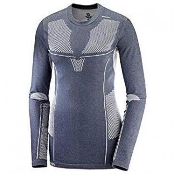 SALOMON Primo Warm Seamless tee W Camiseta de Manga Larga, Mujer, Night Sky, XL