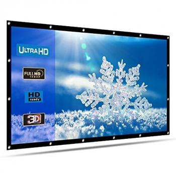 120 Inch Projector Screen 16:9 HD Portable Projector Screen Foldable for Home Theater Cinema Indoor Outdoor Simple Projection