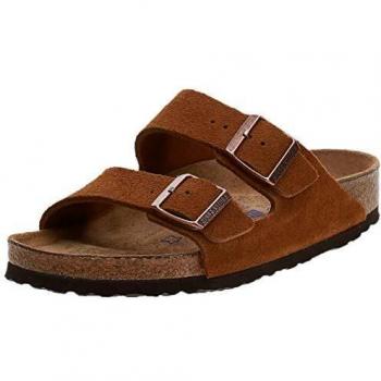Birkenstock Arizona Soft Footbed Suede Men's Sandals - Brown (Mink) Size 41