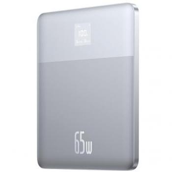 Baseus Batería Externa Blade2 65W 12000mAh, Powerbank Baseus-nomos Blade2 USB-C/USB-C Carga Rápida de 65W 12000 mAh Plata, OS-Base