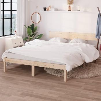 Cama de madera maciza de pino 140x200 cm