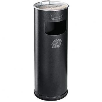 Cenicero combinado VAR, capacidad 17 l, altura 660 mm, diámetro 230 mm, acero antiplomo para interior y exterior