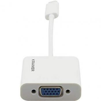 Kramer USB 3.1 Type-C to VGA Adapter Cable, 6.7 (17 cm) - White