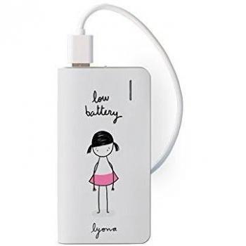 Lyona - Batería Externa 4000 mAh, Diseño Low Battery, Compacta y Conexión Micro USB