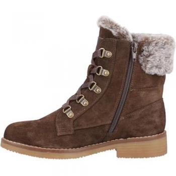 Hush Puppies Women's Florence Suede Leather Ankle Boots - Chocolate Brown, Size UK 6