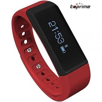 Electrònica Pulsera Inteligente Toprime- I5 Plus OLED Táctil Conectada de Bluetooth 4.0+ Monitor de Calorías/ Sueño/ Distancias Podómetro para Teléfono Inteligente Rosa