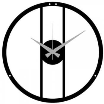 Reloj de Pared Esencial 1, Metal Negro, 40x0,15x40 cm