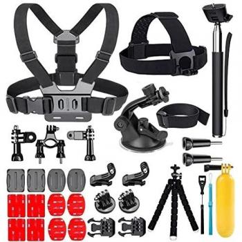 YEHOLDING 25-en-1 Accesorios para Gopro Kit de accesorios para cámara de acción para GoPro Hero 10 9 8 Max 7 6 5 4 3 SJ4000 y otras cámaras para el deporte