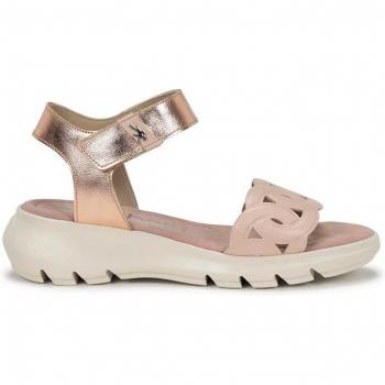 Fluchos - Sandalias de Piel Lua nude -Altura cuña 6cm-