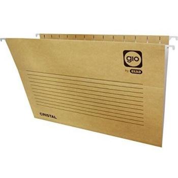 Elba Tiki, Carpetas Colgantes A4 para Cajón, Cartulina, Visor Cristal y Etiquetas. Pack 10 Carpetas