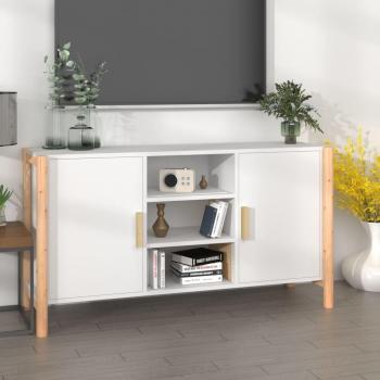 Aparador de madera contrachapada blanco 107x38x60 cm Mueble de Almacenaje de Salón, Buffet para salón, Armario Auxiliar, Armario de Almacenamiento Vidaxl