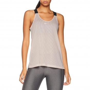 Nike Elastica Camiseta sin Mangas M Sin Mangas Cuello Redondo Poliéster Negro, Gris, Blanco - Camisas y Camisetas