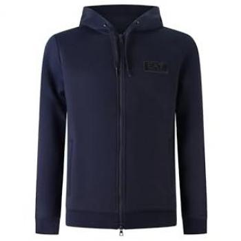 EA7 Emporio Armani Men's Navy Zip Hooded Sweatshirt, Size S