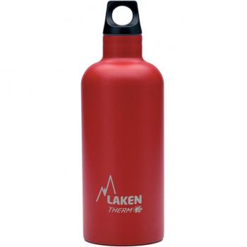 Laken Futura Botella Térmica de Acero Inoxidable 18/8 y Aislamiento de Vacío con Doble Pared, Rojo, 500 ml