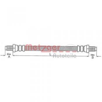 Metzger 4112106 Tubo flexible de frenos
