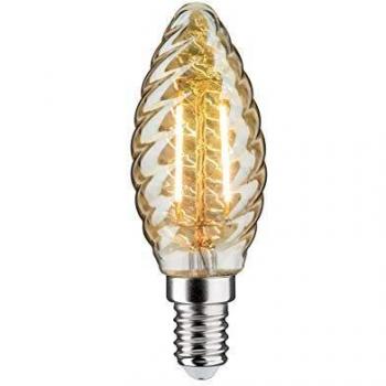 Bombilla LED Vela E14 2,6W 2500K Oro Retorcida Vintage