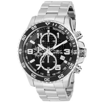 Invicta Specialty 37146 Men's Watch - Silver Grey Strap, Black Metal Dial