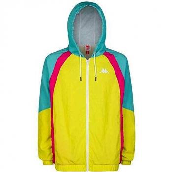 Men's Lightweight Green Fuchsia Windbreaker Jacket Size L