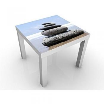 Apalis Mesa de diseño Sand Stones 55x55x45cm, Tischfarbe:Weiss;Größe:55 x 55 x 45cm