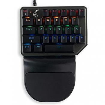 Teclado Gaming MediRange GS100 con Cable, 27 Teclas y 8 Modos de Color, Negro/Silver