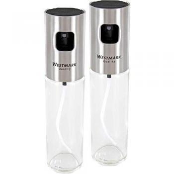Set de 2 Sprays de Aceite y Vinagre Westmark - Vidrio y Acero Inoxidable, Capacidad 100ml, Altura 18cm