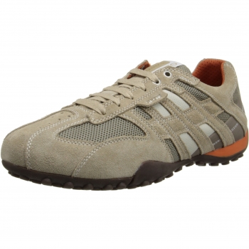 Geox Men's Uomo Snake K Low-Top Sneakers, Beige Dk Orange, 12 UK