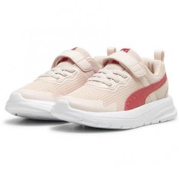Zapatillas Infantiles Puma Evolve Run Mesh Ac+ Rosa con Cordones y Velcro, Talla 32