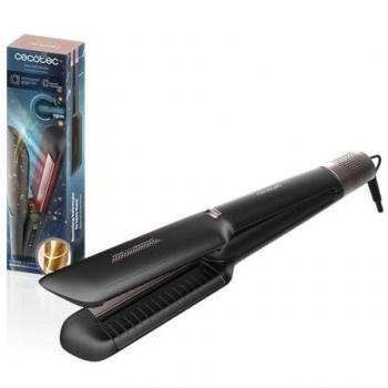 Plancha de Pelo Cecotec Air Lisse Black 600W con Tecnología Iónica, Protección del Cabello, Keratina y Aceite de Argán, 3 Modos, Motor BLDC, para Todo Tipo de Cabellos, 3