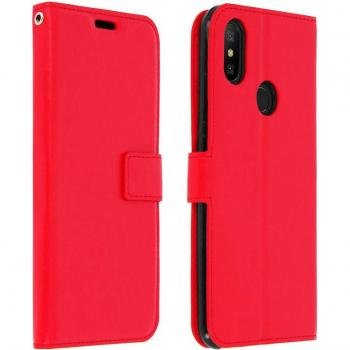 Funda Cartera Vintage Roja para Xiaomi Mi A2