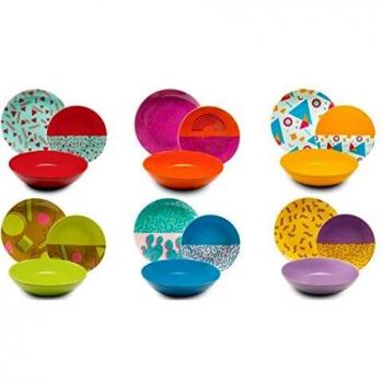 Excelsa Radical Vajilla de 18 Piezas, Porcelana y cerámica, Multicolor