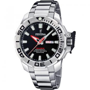 Reloj Festina The Originals F20665/4 para Hombre con Correa de Acero Inoxidable 316L y Esfera Negra (Diámetro 34mm)