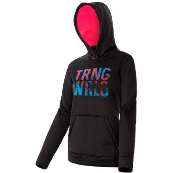 TRANGO Baltea Sudadera, Mujer, Negro/Fresa, 2XL