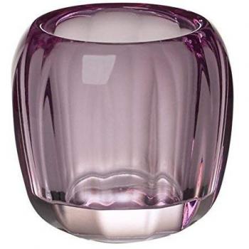 Villeroy & Boch Coloured delight Portavelas Pequeño Noble Rose, 7 CM, Cristal, Transparente/Rosa