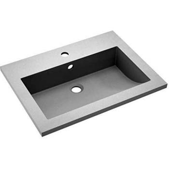 vidaXL Lavabo de Granito Gris 600x450x120 mm Mobiliario Cuarto de Baño Hogar