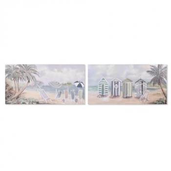 Cuadro Home ESPRIT Playa Mediterránea 120 x 3 x 60 cm (2 Unidades)