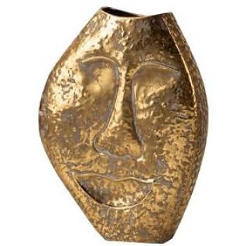 Florero Elegante de Metal Dorado 27x11x36 cm - Decorativo para Cualquier Espacio