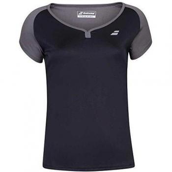 Babolat Play Cap Sleeve Top Women Camiseta, Mujer, Black/Black, XO